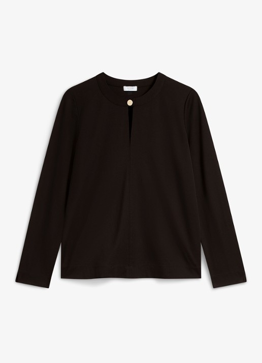 Hobbs Janey tuniek met sierknoop - voorkant 4 zwart