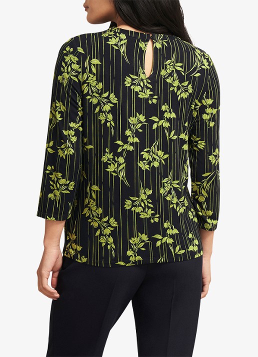 Hobbs Julia top met grafische print - achterkant groen