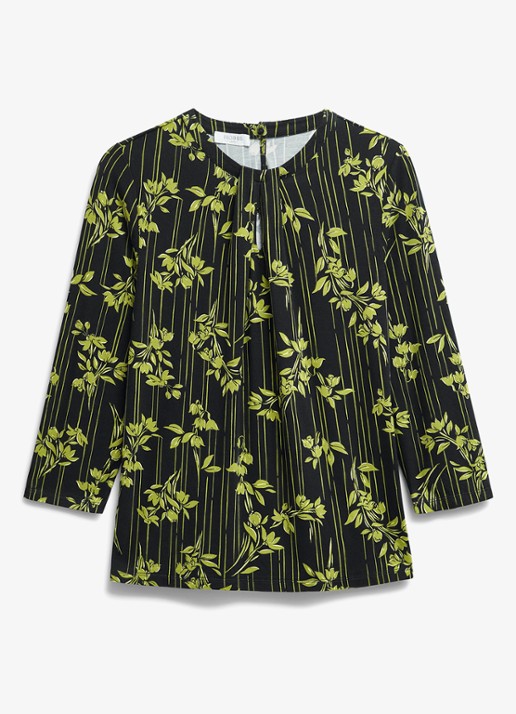 Hobbs Julia top met grafische print - voorkant 5 groen