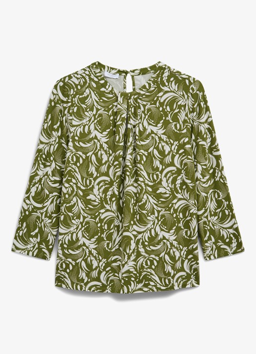 Hobbs Julia top met grafische print - voorkant 2 creme