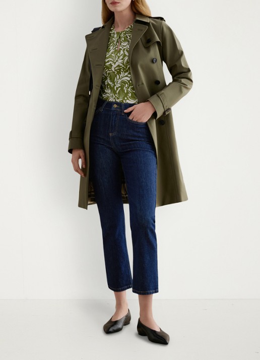 Hobbs Julia top met grafische print - voorkant 3 creme