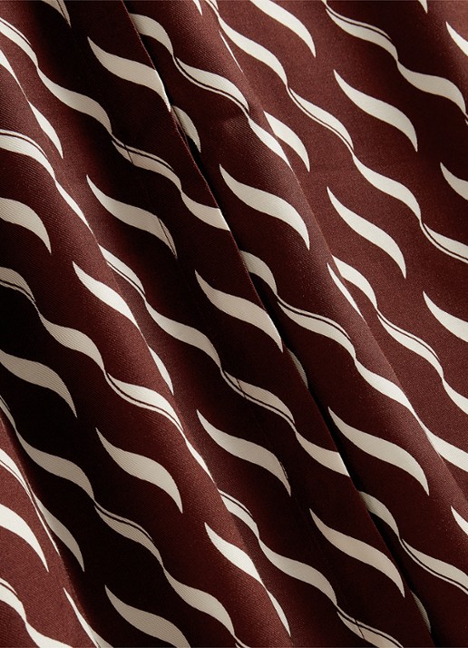 Hobbs Kalinda midi jurk met grafische print - detail 3 bruin
