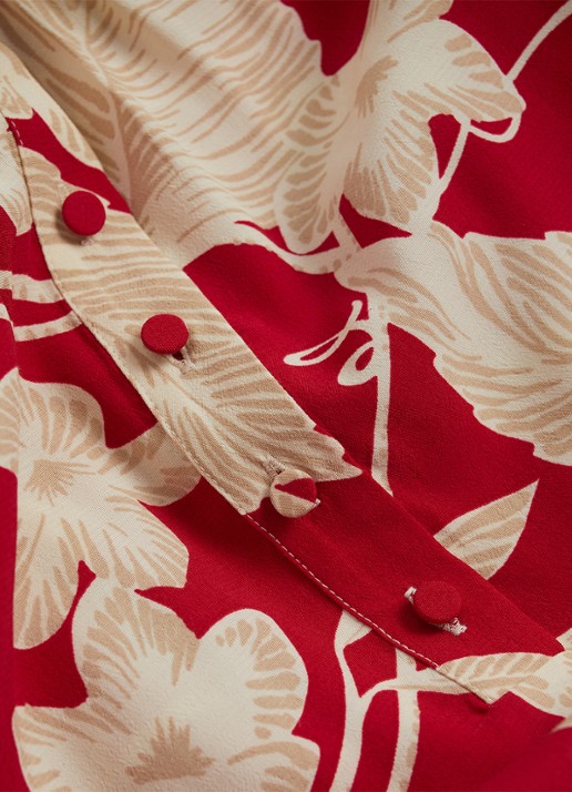 Hobbs Kesta mini tuniekjurk met bloemenprint - detail 2 rood