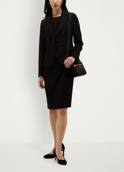 Hobbs Lea blazer met klepzakken - voorkant 2 zwart
