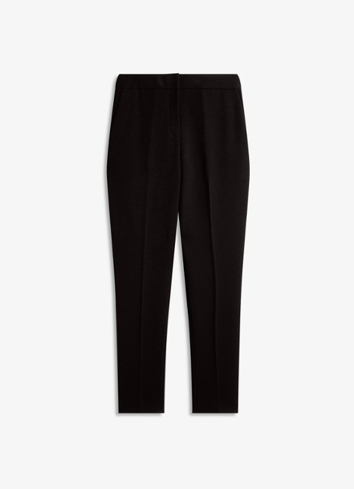 Hobbs Lea high waist slim fit pantalon met steekzakken - voorkant 2 zwart