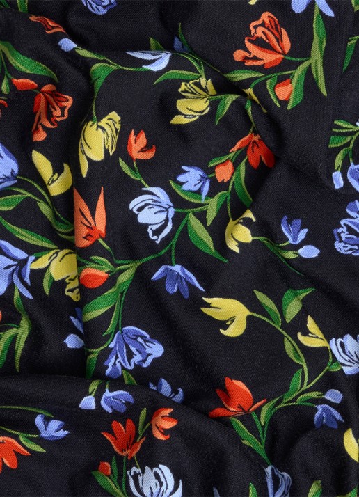 Hobbs Lila tuniek met bloemenprint - detail 6 zwart