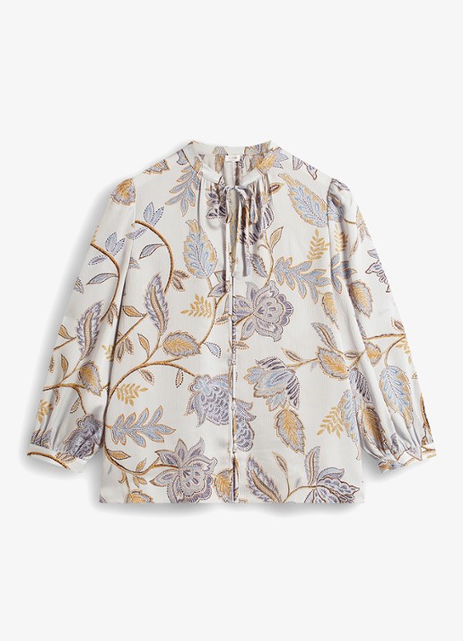 Hobbs Malia blouse met bloemenprint - voorkant 6 ivoor