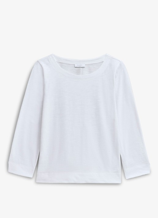 Hobbs Martie longsleeve met boothals - voorkant 4 wit