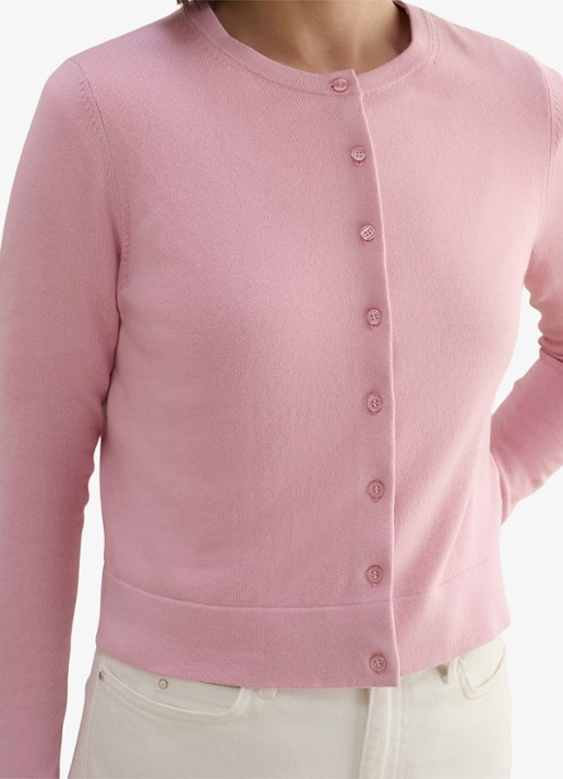 Hobbs Michelle fijngebreid vest met ronde hals