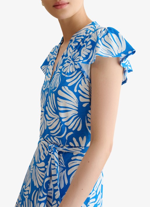 Hobbs Midi jurk met strikceintuur en print