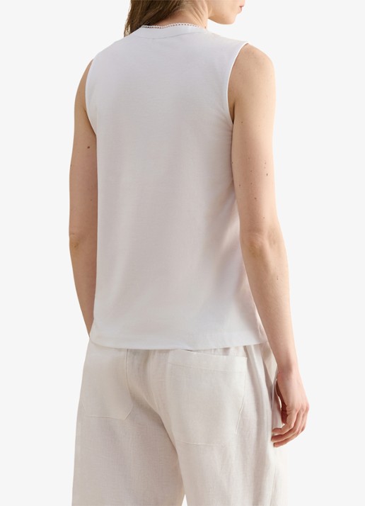Hobbs Millie top met broderie - achterkant wit