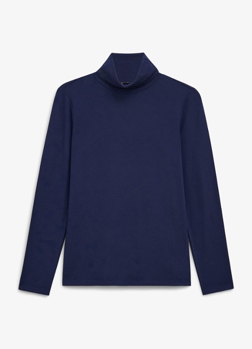Hobbs Mischa top met col - voorkant 2 donkerblauw
