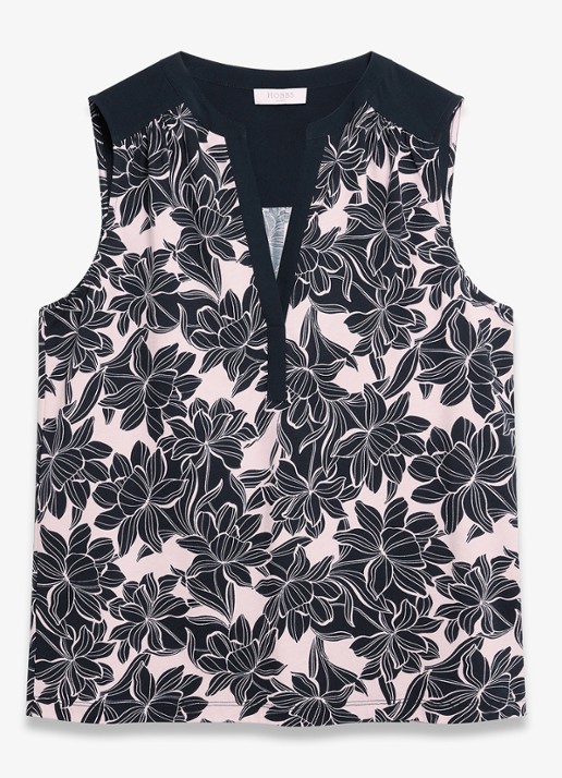 Hobbs Nadine top met bloemenprint - voorkant lichtroze