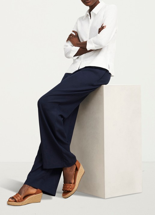 Hobbs Nita blouse van linnen - detail 9 wit
