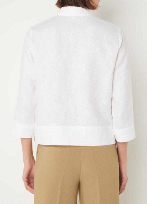 Hobbs Nita blouse van linnen - achterkant 5 wit
