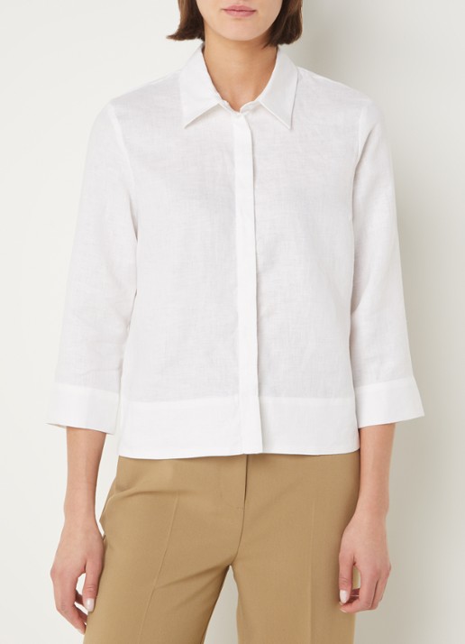 Hobbs Nita blouse van linnen - detail 10 wit