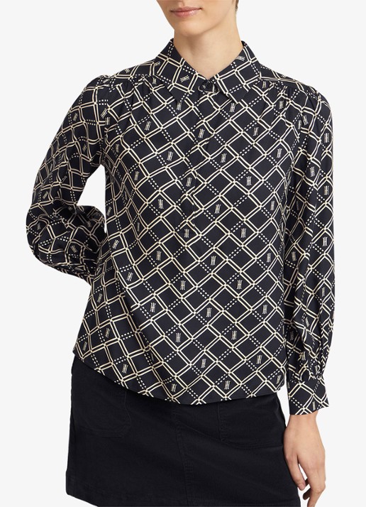 Hobbs Paulina blouse met grafische print