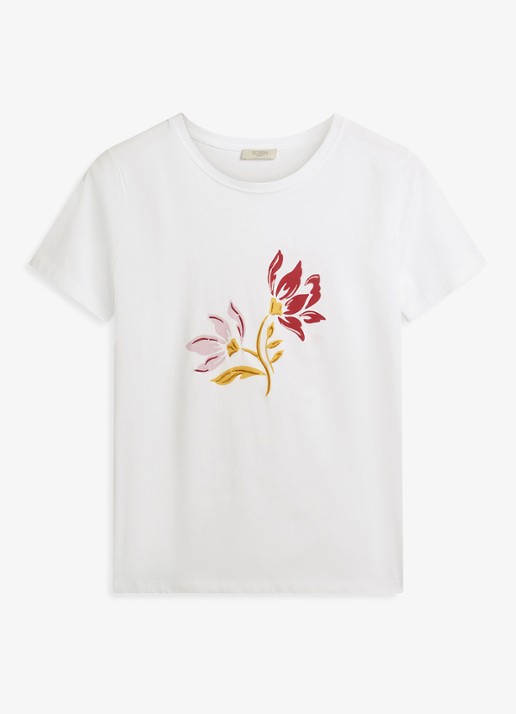 Hobbs Pixie T-shirt met print en ronde hals - voorkant 4 wit
