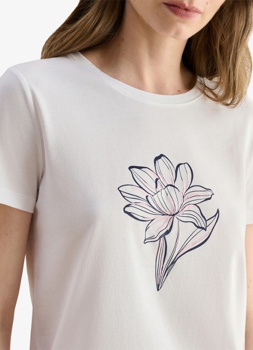 Hobbs Pixie T-shirt met print - detail 3 wit