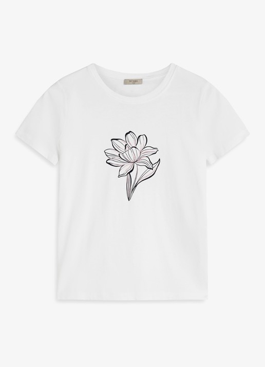 Hobbs Pixie T-shirt met print - voorkant 4 wit