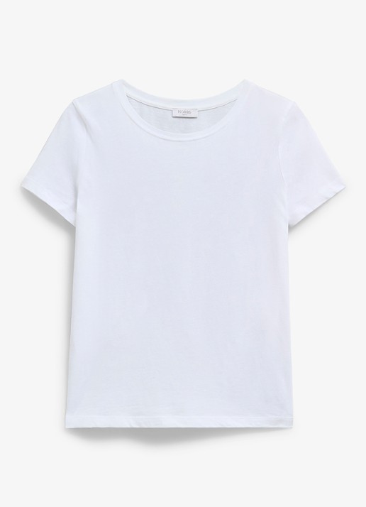 Hobbs Pixie T-shirt met ronde hals - voorkant wit