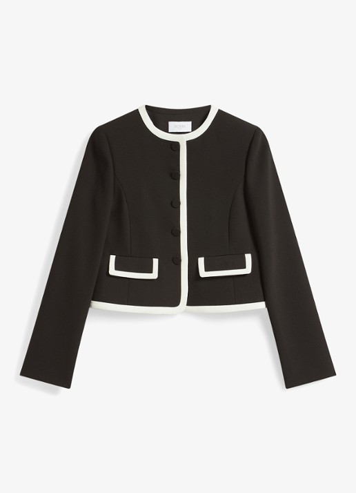 Hobbs Rosalind blazer met klepzakken - voorkant zwart