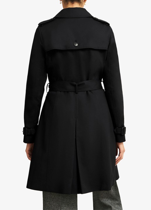 Hobbs Skylar trenchcoat met steekzakken - achterkant 5 zwart