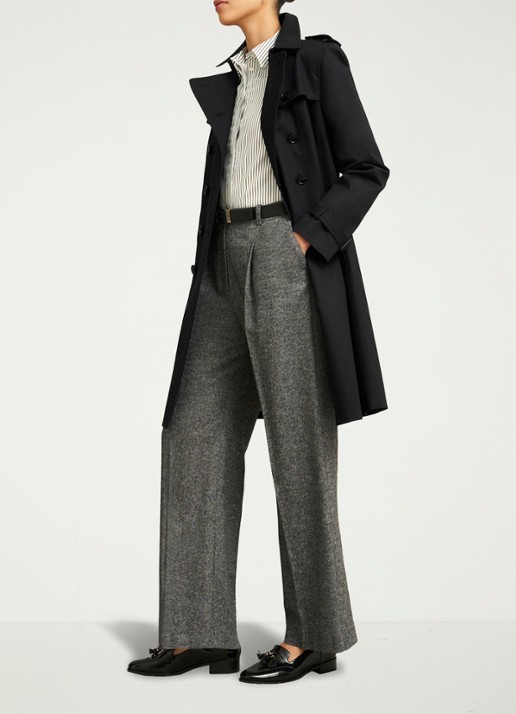 Hobbs Skylar trenchcoat met steekzakken - detail 2 zwart