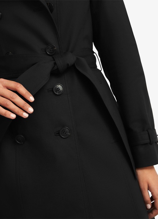 Hobbs Skylar trenchcoat met steekzakken - detail 3 zwart