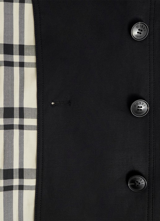 Hobbs Skylar trenchcoat met steekzakken - detail 4 zwart