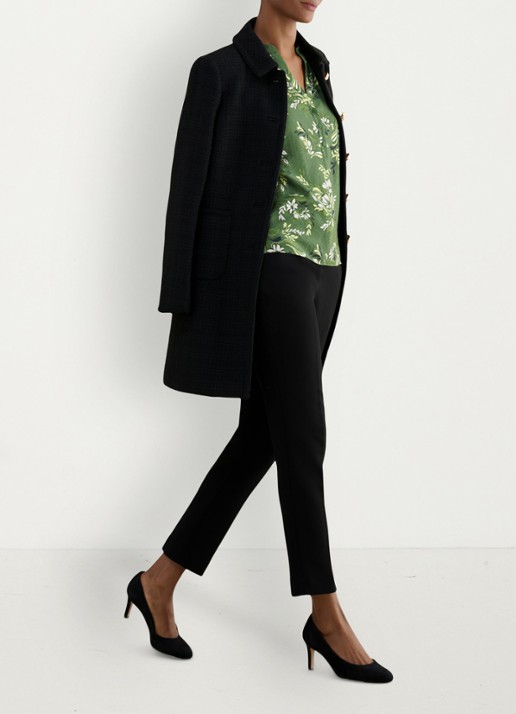 Hobbs Sylvia tuniek met pofmouw en print - detail 4 groen