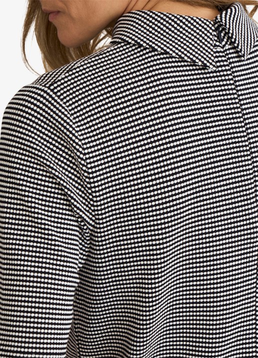 Hobbs Tali top in katoenblend met streepprint - detail 5 donkerblauw