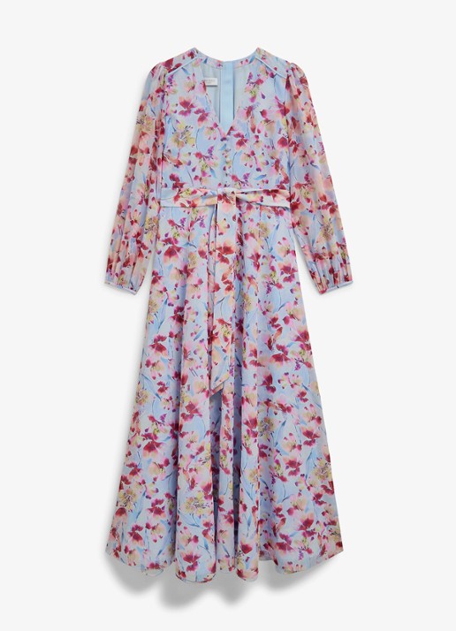 Hobbs Thea maxi blousejurk met bloemenprint en pofmouw
