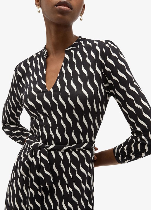 Hobbs Theodora midi jurk met grafische print
