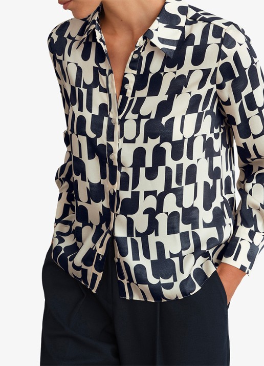 Hobbs Velma blouse met grafische print