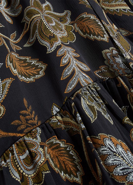 Hobbs Vespa midi jurk met bloemenprint - detail 6 donkerblauw