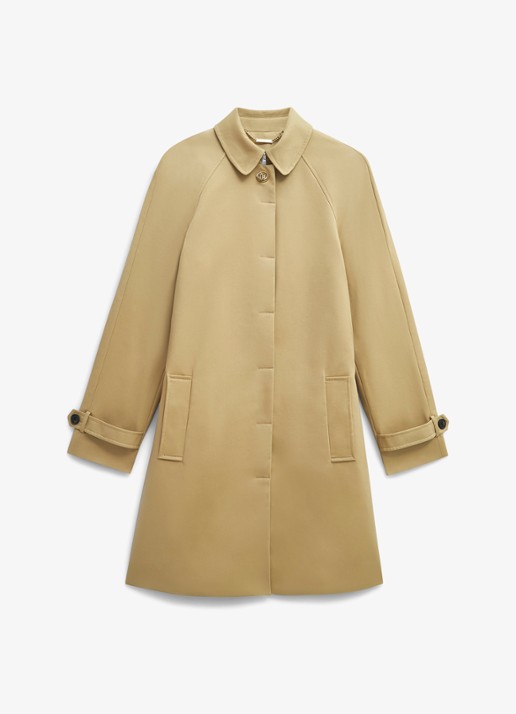 Hobbs Vivienne trenchcoat met steekzakken - voorkant beige