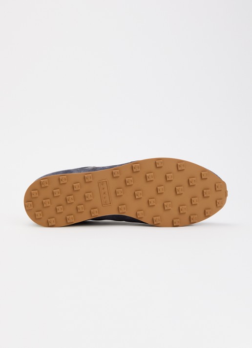Hogan Allacciato sneaker van suède - detail 4 donkerblauw