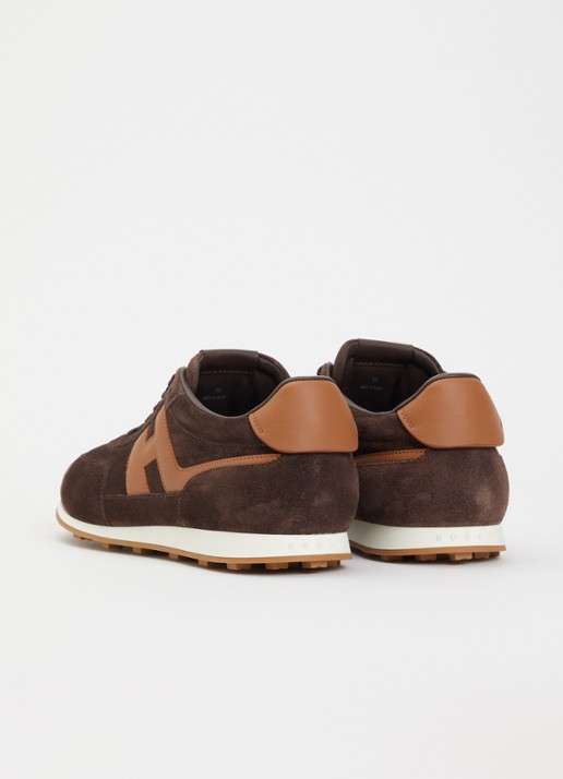 Hogan Athletic sneaker van suède - achterkant 6 bruin
