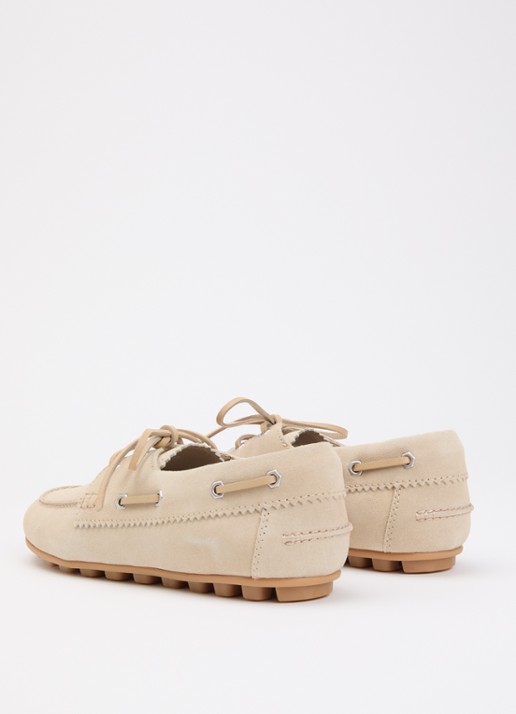 Hogan Bootschoen van suède - achterkant 7 beige