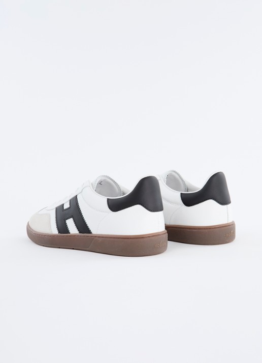 Hogan Cool sneaker van leer met suède details - achterkant gebroken wit