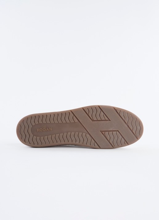 Hogan Cool sneaker van leer met suède details - detail 4 gebroken wit
