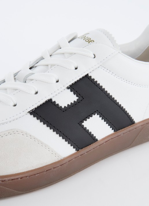 Hogan Cool sneaker van leer met suède details - detail 5 gebroken wit