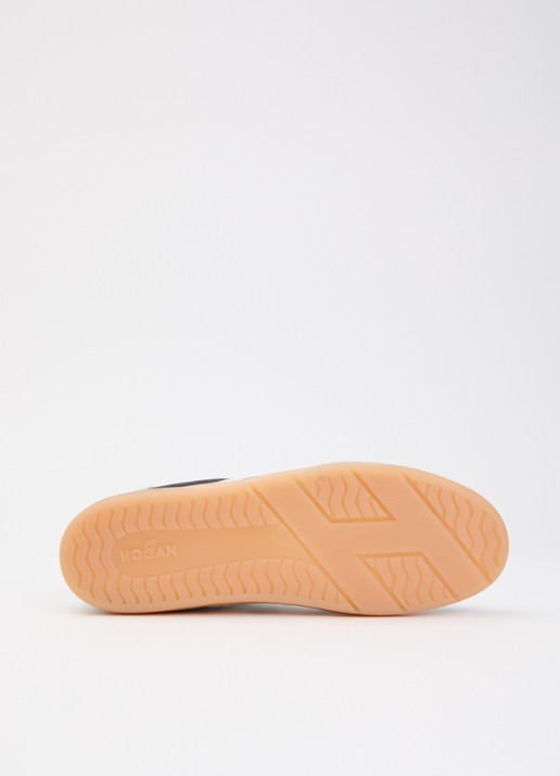 Hogan Cool sneaker van suède met logo - detail 6 donkerblauw