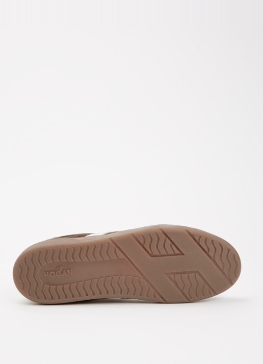 Hogan Cool sneaker van suède met logo - detail 6 donkerbruin