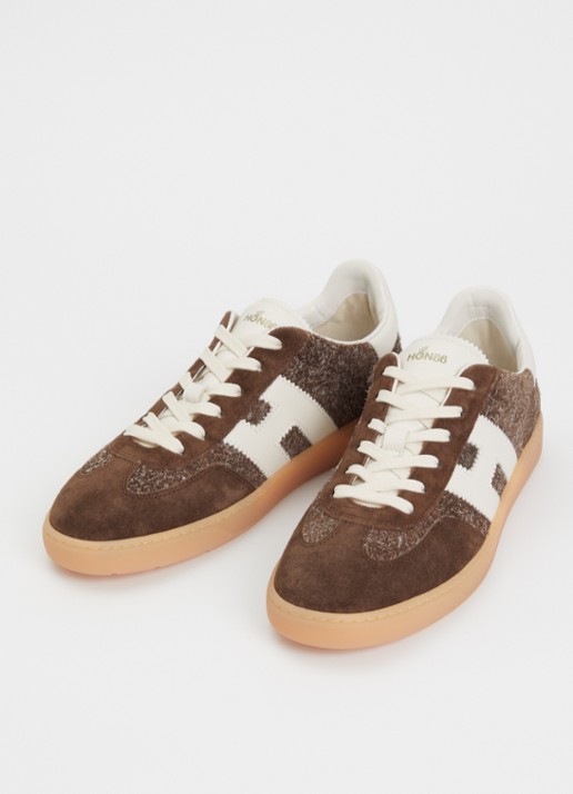 Hogan Cool sneaker van suède - detail 2 bruin