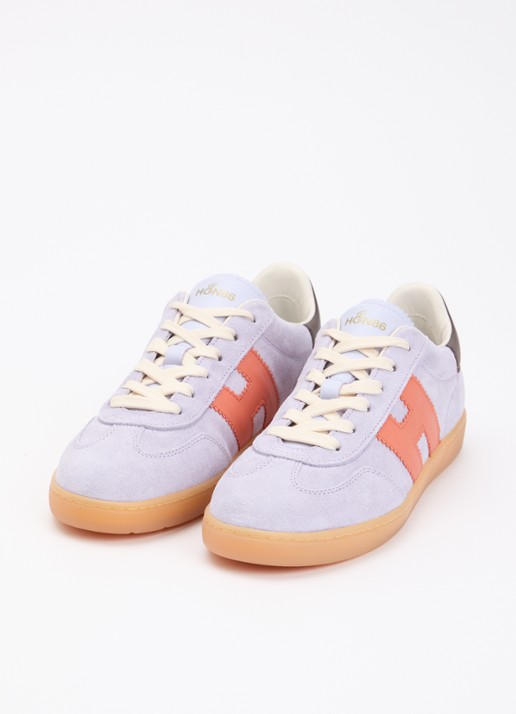Hogan Cool sneaker van suède  - detail lila