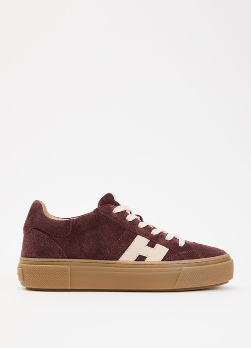 Hogan H705 sneaker van suède met plateauzool