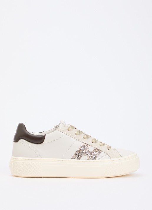 Hogan Crosswind sneaker van leer met suède details