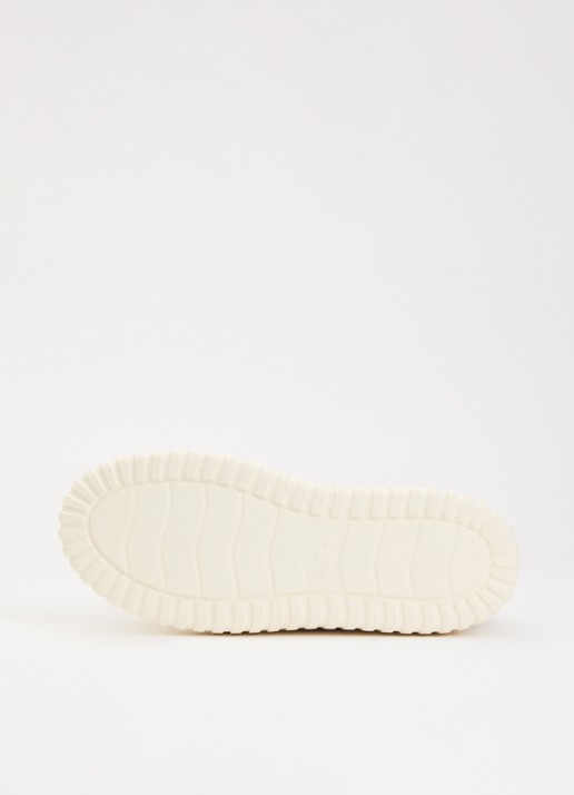 Hogan H-Stripes sneaker van suède met plateauzool - detail 4 beige